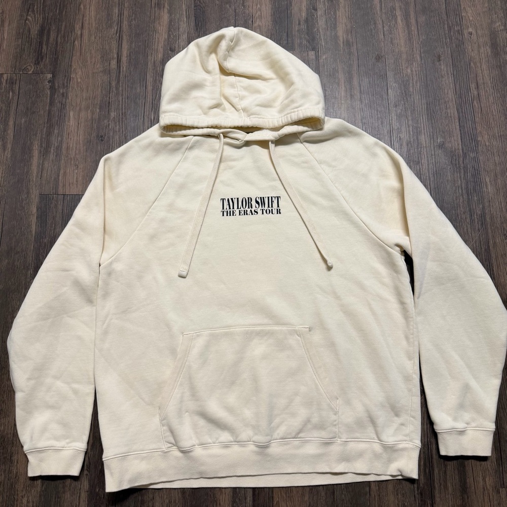 Taylor Swift 2023 The Eras Tour Concert Official Cream Hoodie Merch Sweatshirt L - Picture 4 of 12